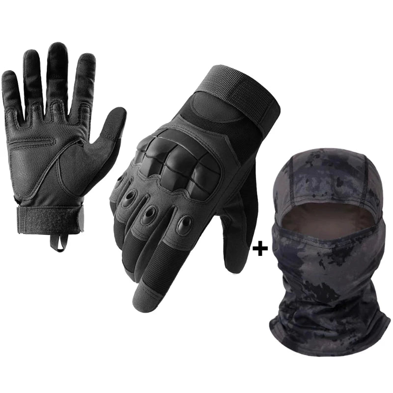 Moto Men’s Full Finger Motorcycle Gloves – Black Touchscreen Motorbike & Motocross Riding Protective Gear