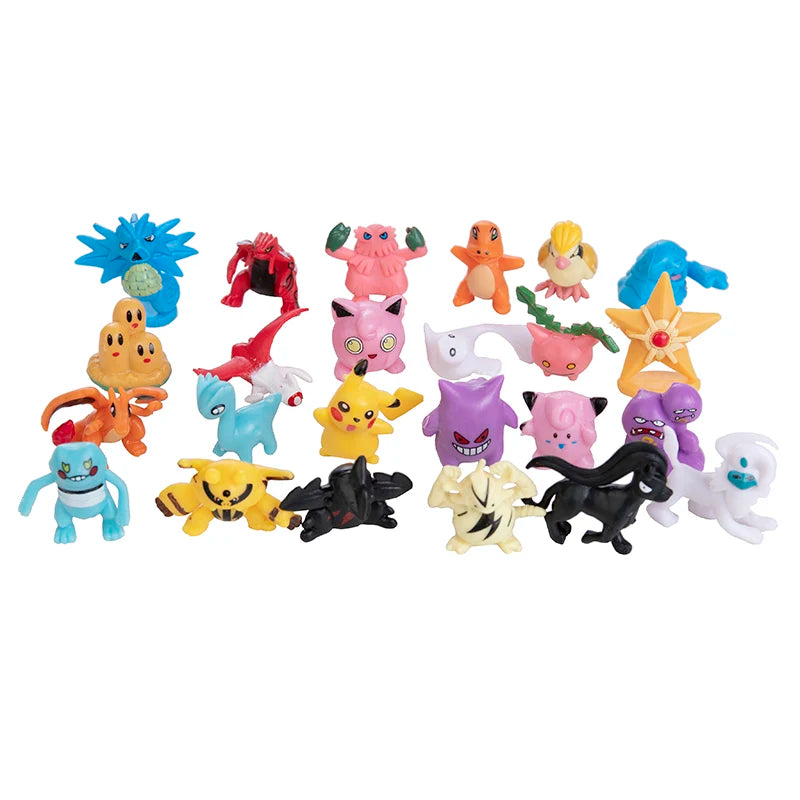 24-144Pcs Pokemon Anime Mini Figures – Pikachu Action Toys 2-3CM Kids Christmas Gifts
