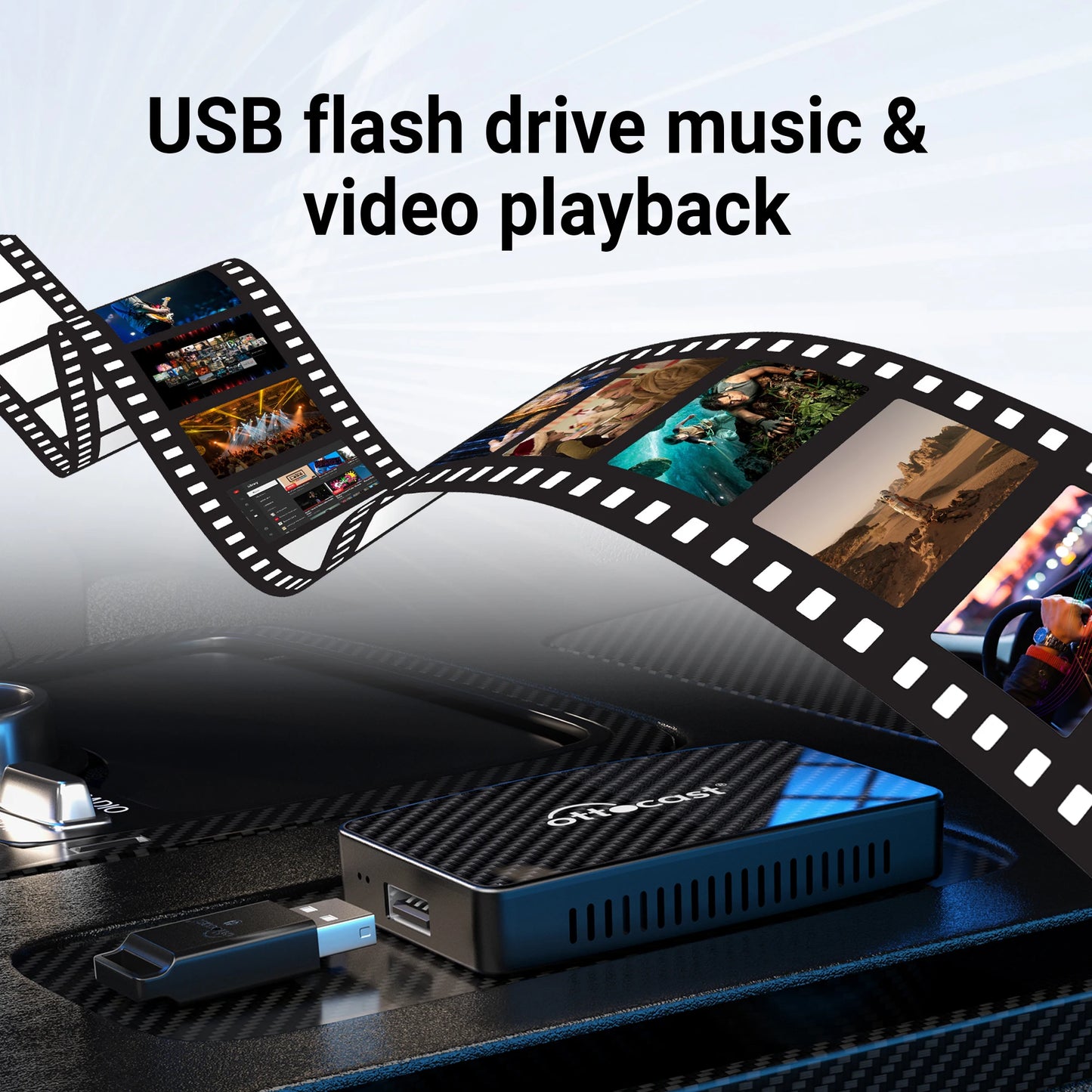 OTTOCAST Play2Video Pro Wireless CarPlay & Android Auto Adapter – YouTube, Netflix, IPTV for Kia & Toyota