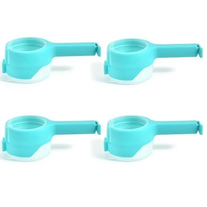Food Storage Bag Clips with Pour Spouts - Kitchen Chip Sealer Clips, Plastic Cap for Freshness