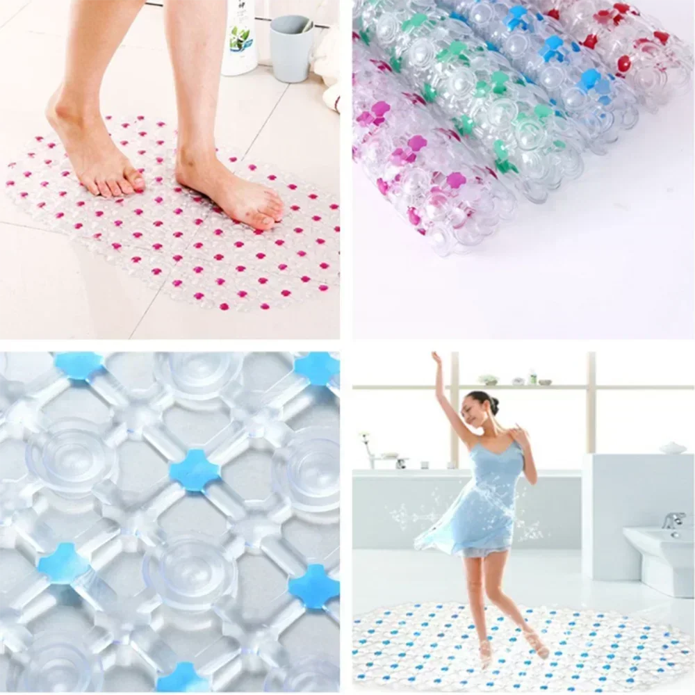 New Household Non-Slip Bath Mat – Suction Cup Bathroom Rug, Massage Bathtub Mat, Carpet Supplies for Bathroom