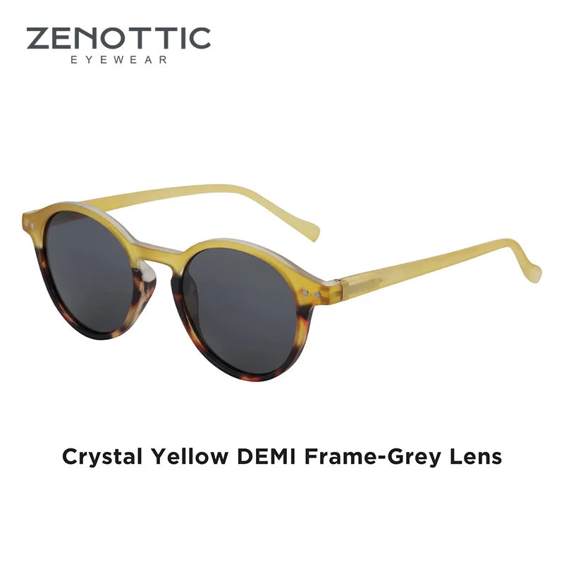 ZENOTTIC Retro Circular Polarized Sunglasses (S Size) – Vintage Small Round UV400 Goggles for Men & Women