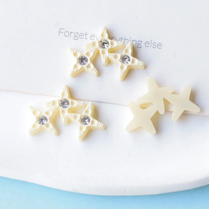 WFFNNKC 10Pcs Kawaii Rhinestone Star Flatback Resin DIY Accessories – Wedding, Scrapbooking, Hairpin, Jewelry & Brooch Decor