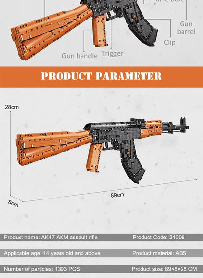 AK47 & AWM Sniper Gun Building Block Set – Military MOC Model Toy for Boys Holiday Gift