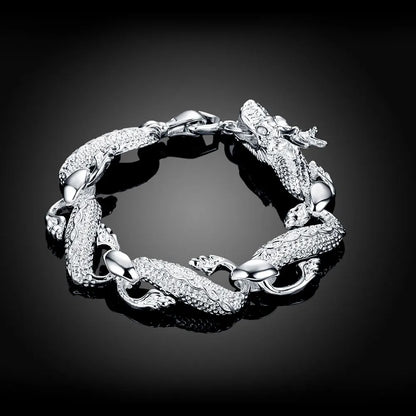 Hot Sale 925 Sterling Silver Solid Chain Bracelet — Charm Fashion Jewelry for Women & Men, Party, Wedding Gift