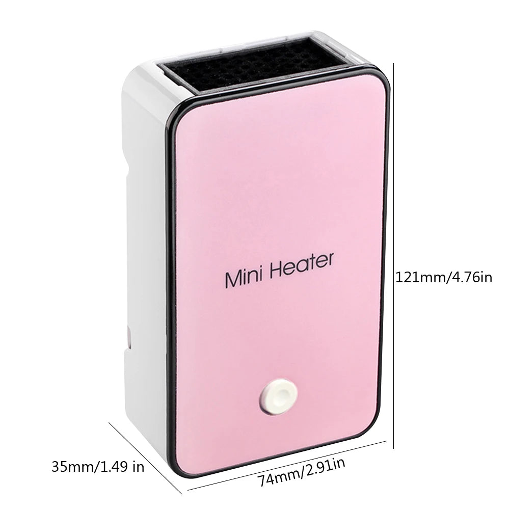 Portable Electric Desktop Space Heater - Mini Warm Air Fan, Hand Warmer & Compact Winter Heating for Home, Dormitory and Office Use