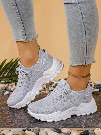 Women’s 2025 Breathable Mesh Dad Sneakers – Casual Versatile Sports Shoes