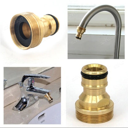 Universal Brass Faucet Adapter - Kitchen Tap Connector for Garden Hose, Watering & Basin Accessories