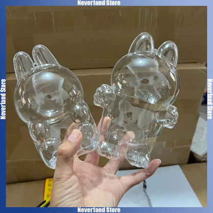 Labubu Transparent Protective Cover – Stuffed Toy Display Bag, Mini Portable Storage Box for Labubu I & II Dolls