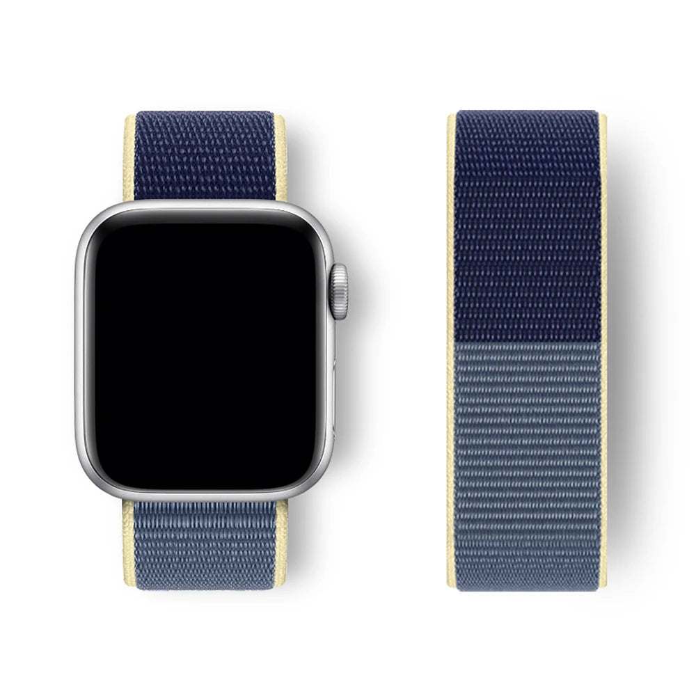Sport Loop Strap for Apple Watch Band 40mm–49mm – Compatible with Series 3–10, SE & Ultra Adjustable Bracelet