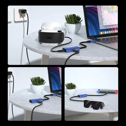 USB-C to USB-C 4K@60Hz Video Adapter – PD100W Display Converter for Laptop to XREAL, VITURE One & RayNeo AR Glasses Monitor