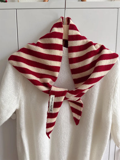 Women’s Wool Triangle Scarf – Multi-Functional Knitted Headscarf