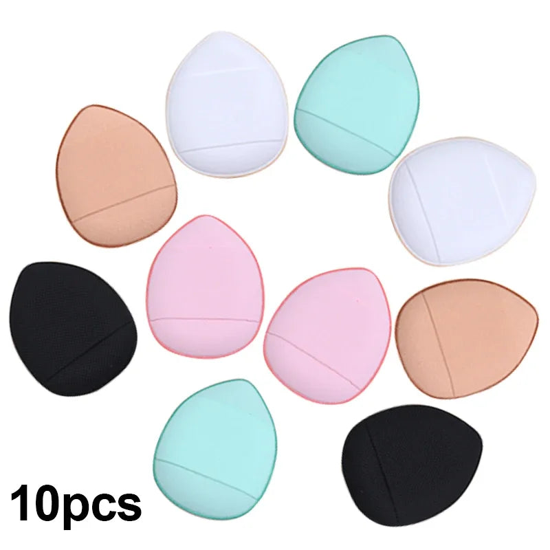5/10PCS Mini Finger Puff Sponges – Small Air Cushion Makeup Applicators for Foundation & BB Cream