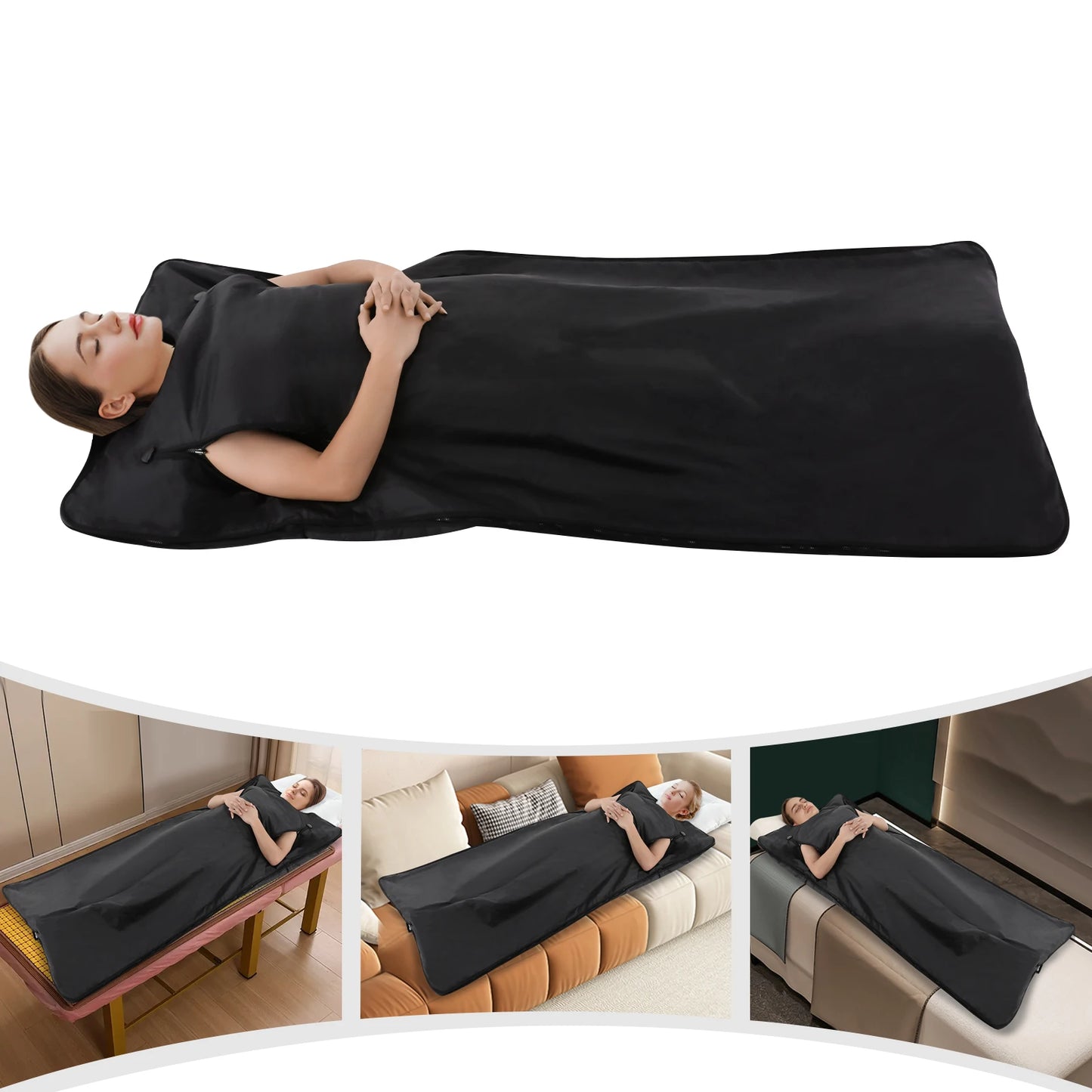 Portable Far Infrared Sauna Blanket – Detox & Relaxation with Adjustable Temperature & Timer