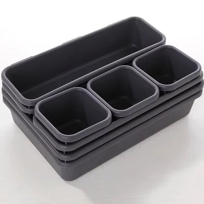 8 Piece Adjustable Drawer Organizer Box Set - Makeup, Cosmetics, Sundries Divider Holder for Kitchen, Bathroom, Closet, and Jewelry