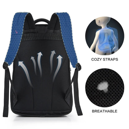 OIWAS 14" Laptop Backpack – 29L Waterproof Nylon School, Travel & Casual Bag for Teenagers & Men