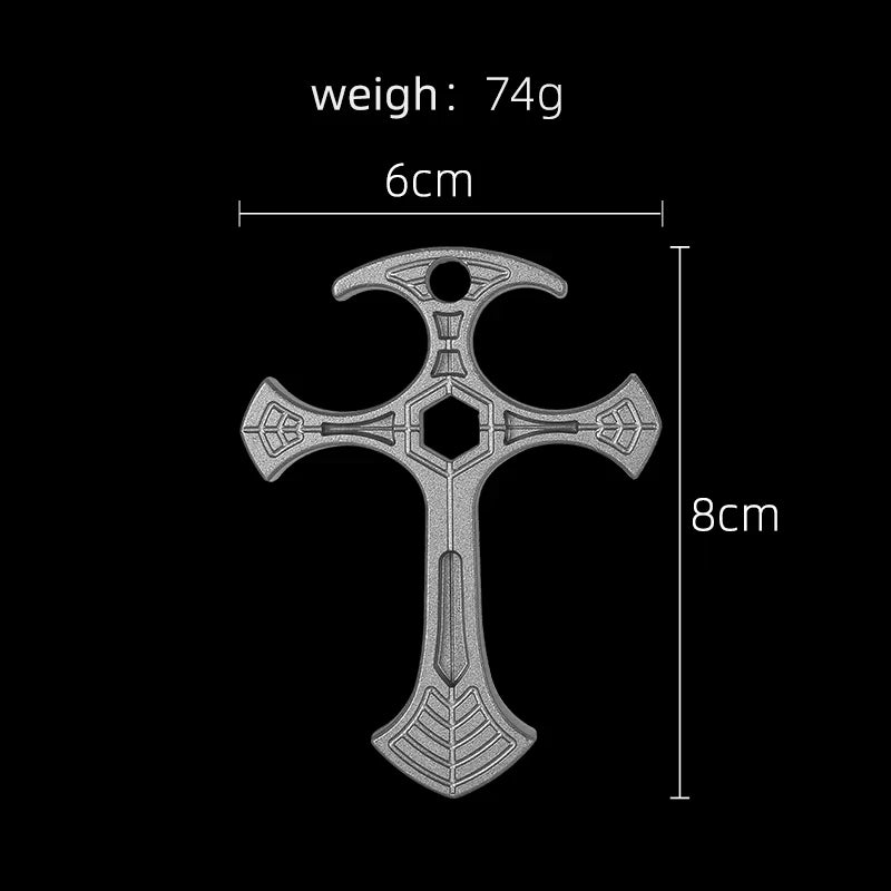 EDC Tactical Cross Pendant - Compact Outdoor Utility & Everyday Carry Accessory