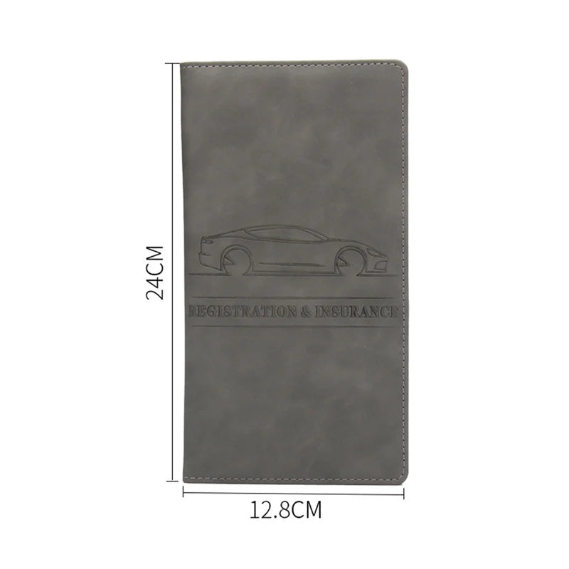 Car Registration & Insurance Holder – Leather Driving License Cover, Auto Documents Storage Bag & Credit Card Holder