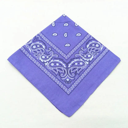 Unisex Cotton Bandana – Paisley Cowboy & Biker Headband, Wrist Wrap & Hair Scarf for Men & Women