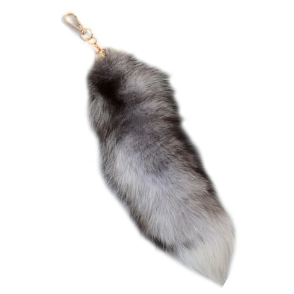 New Fashion Wolf Tail Fur Keychain – Unisex Car Keyring & Bag Charm Accessory Gift