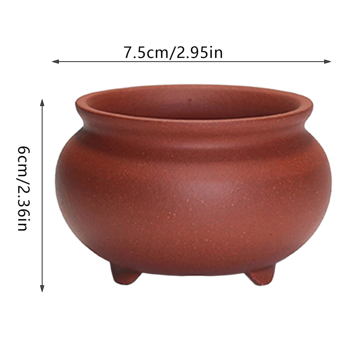 Ceramic Round Plant Pot - Succulent & Orchid Planter with Drainage Holes for Indoor & Outdoor Decor
