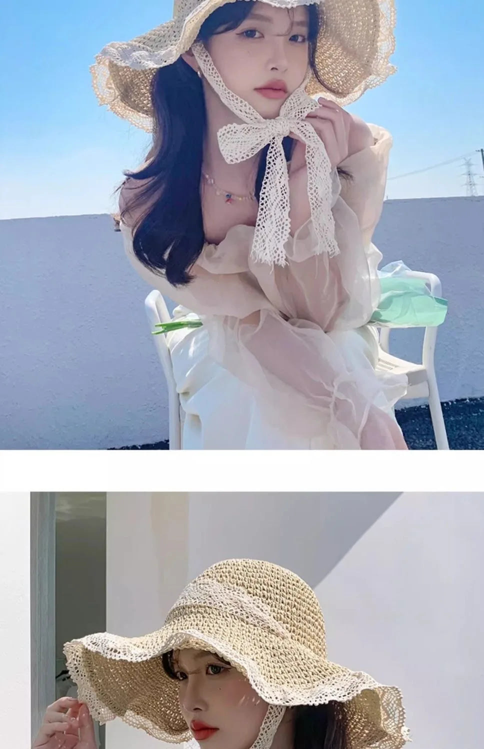 Women’s Wide Brim Sun Hat – Large Foldable Summer Straw Hat with UV Protection for Beach & Outdoor Use