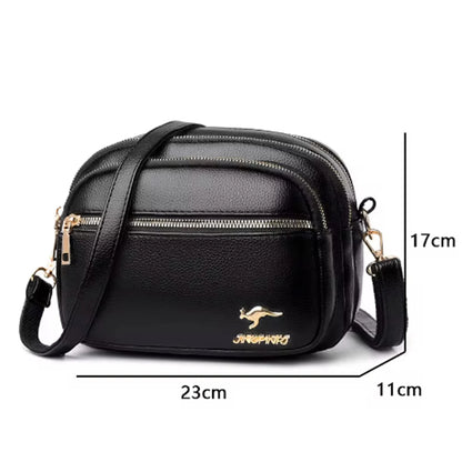 High Quality Soft Leather Purse - Fashion Women's Shoulder Messenger Bag with Multi-Pocket, Wear-Resistant Luxury Handbag