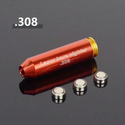 Multi-Caliber Laser Bore Sighter — 12GA, 20GA, 5.45x39, 7.62x39, 9x19mm, .223, .308, .338 Training Cartridge