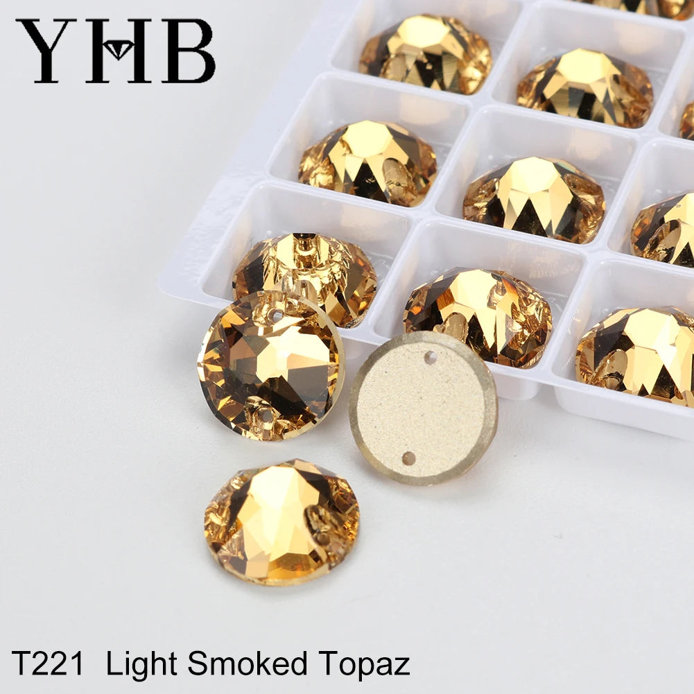 YHB XIRIUS AB Moonlight Glass Crystal — Flatback Sew-On Rhinestones for Garments, Clothes & Bags