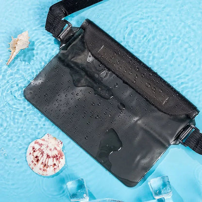 Waterproof Phone Waist Bag - 3-Layer Sealed Touch Screen Dry Bag for Swimming, Drifting & Diving
