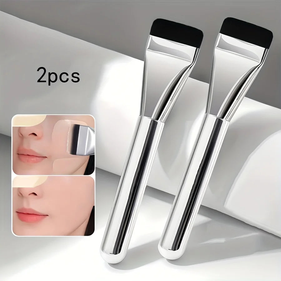 Multi-Use Foundation Brush - Ultra-Fine Hypoallergenic Nylon Bristle Oval Brush for Contouring & Makeup Application