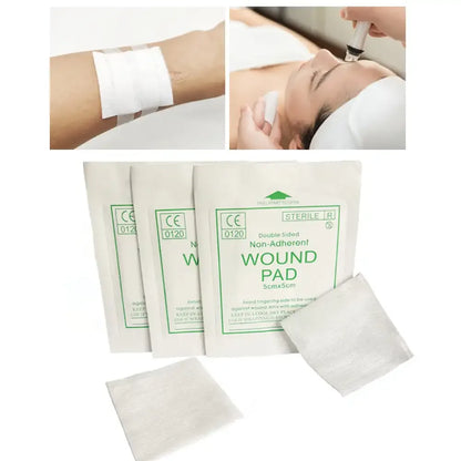 50/100PCS Sterile Non-Woven Gauze Pads - Waterproof Cotton Wound Care & First Aid Dressing Supplies