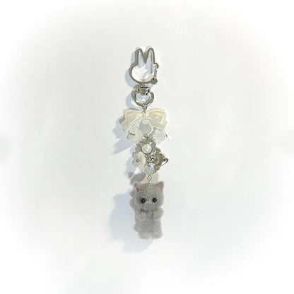 Furry Kitten Keychain — Handmade Y2K Fashion Accessory for Women