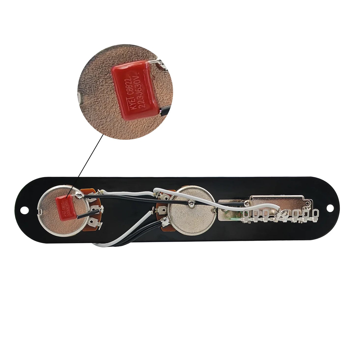 PHRILM Pre-Wired TL Control Plate - 3-Way Guitar Wiring Harness with Volume & Tone Knobs