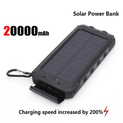 ONEPLUS 50000mAh Solar Power Bank – Portable External Battery Charger with LED Light for iPhone & Samsung