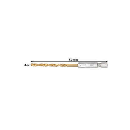 Hexagonal Handle 13-Piece Titanium Twist Drill Bit Set, 1.5-6.5mm Electric Drill and Screwdriver Reaming Tool