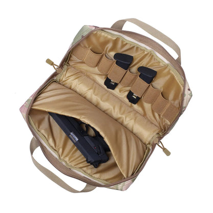 Tactical Pistol Range Bag - Portable Handgun and Ammo Carry Case - Soft Pistol Case with Holster - EDC Hunting Tool Pouch