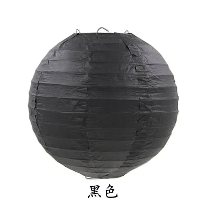 Round Paper Lanterns for Birthday Wedding Party Decor, DIY Hanging Lampion Balls, 4/6/8/10/12/14/16 Inch Craft Supplies