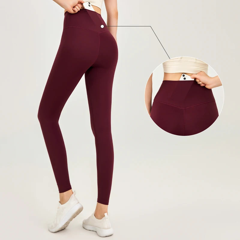 Women's High Waist Seamless Leggings - Naked Feel Push Up Yoga Pants For Fitness, Running & Gym Training