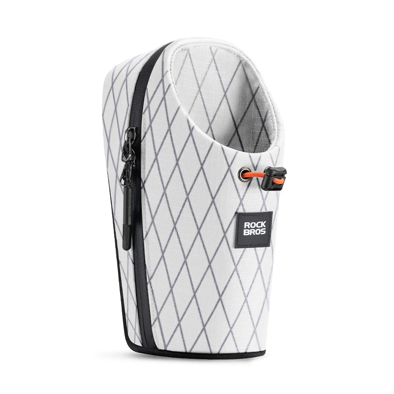 ROCKBROS Folding Bike Water Bottle Bag - Front Frame Storage Bag for Bicycles, Brompton Bikes & Electric Scooters