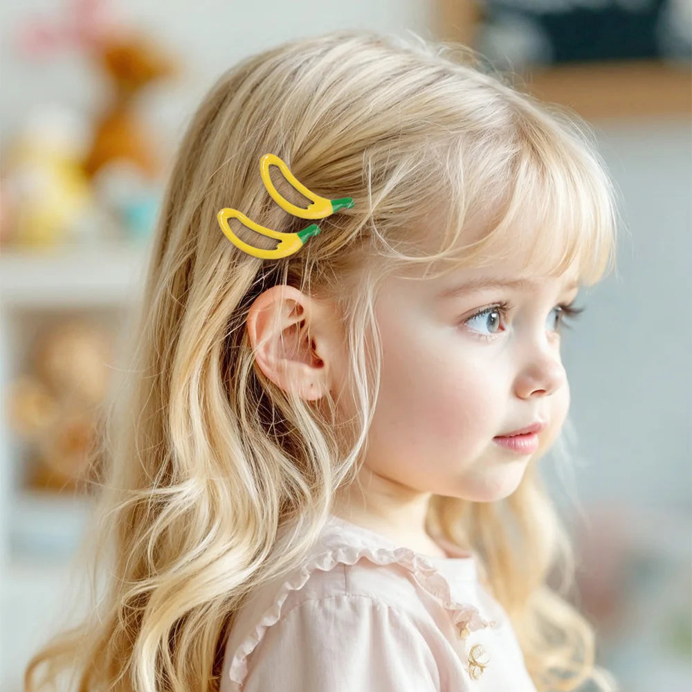 10-Piece Cute Fruit Hair Clip Set - Strawberry BB Hairpins for Girls, Colorful Everyday Styling Accessories for Children