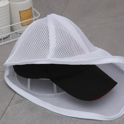 Washing Machine Hat Protector & Laundry Bag - Small Clothes Wash Bag, Anti-Deformation Mesh Organizer with Zipper