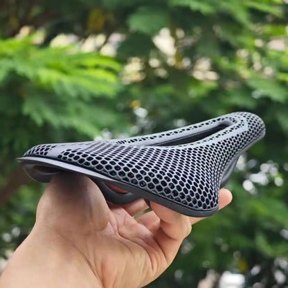 GOLDIX 3D Printed Carbon Bicycle Saddle - Ultralight Breathable Honeycomb Seat for MTB & Road Racing