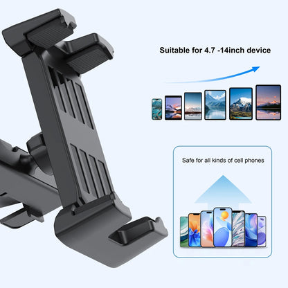 Universal CD Slot Car Mount - Adjustable Tablet and Phone Holder for iPad, Xiaomi Tablets, Smartphones & GPS