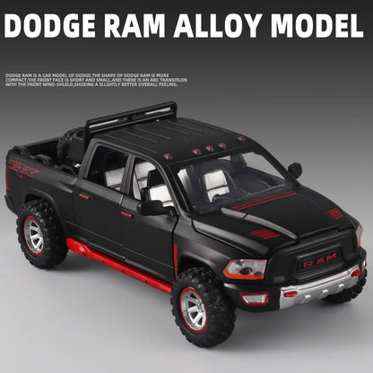 1:32 RAM Pickup Truck Alloy Model – Sound, Light & Spring-Back Action Toy for Kids’ Adventure Play