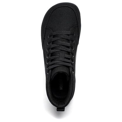 HOBIBEAR Mid-Top Barefoot Shoes – Unisex Wide Toe Canvas Sneakers for Walking & Outdoor