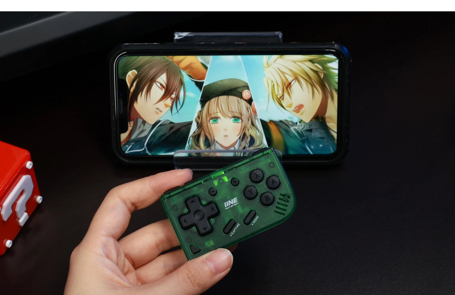 IINE Mini Retro Ananke Controller – Turbo Function, Interchangeable Joystick & D-Pad, Multi-Platform Support, ZL & ZR Buttons