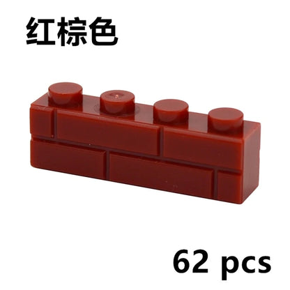 DIY Building Block Wall Figures Bricks - 1x2, 1x3 & 1x4 Small Construction Bricks for Creative Building & Educational Play