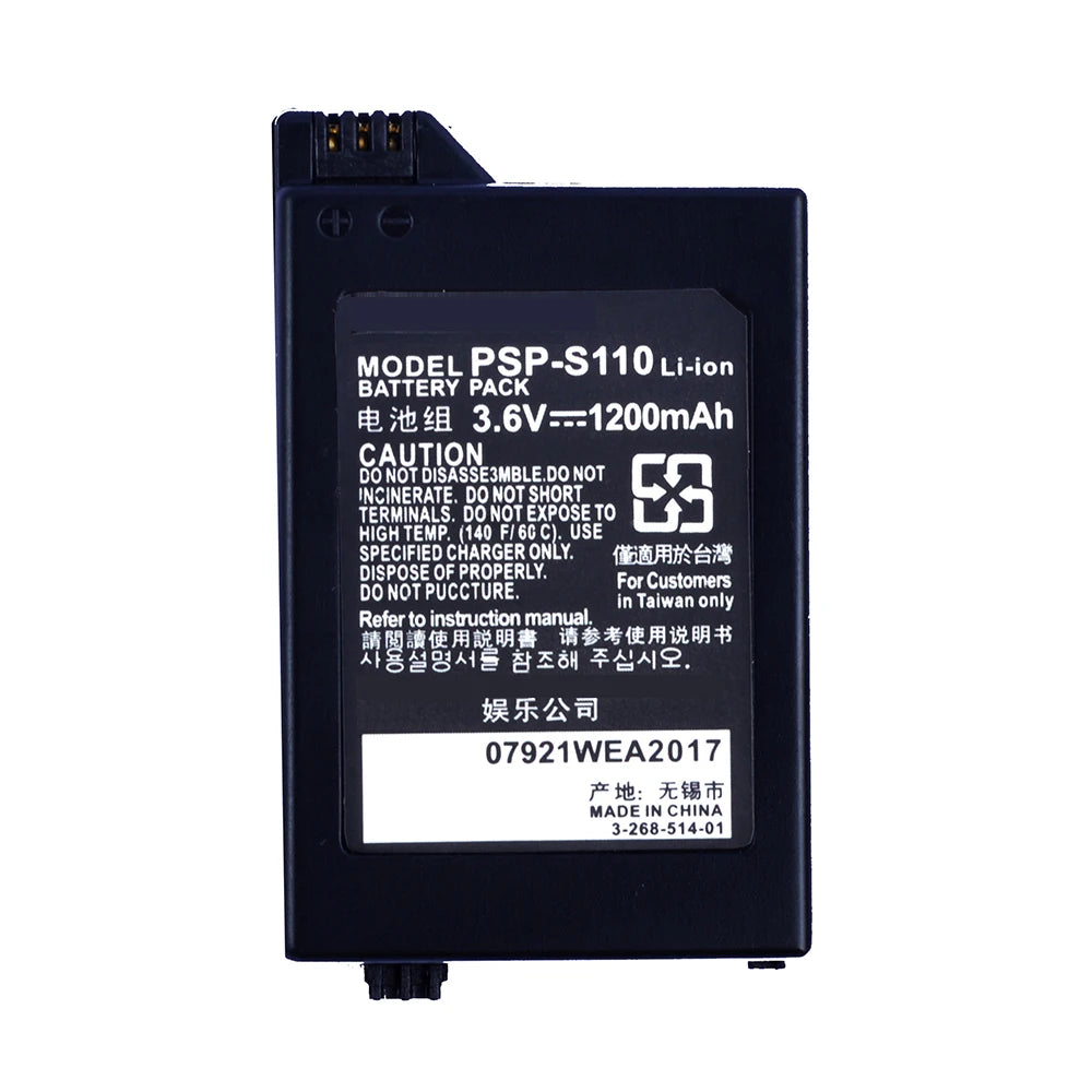 1200mAh 3.6V Replacement Battery for Sony PSP2000/3000/PSP-S110