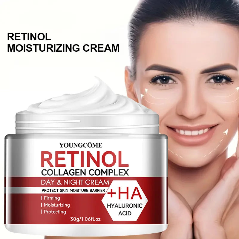 Retinol & Collagen Facial Moisturizing Cream – Deep Hydration Anti-Aging Skin Care, Dry Skin Repair & Nourishing Face Cream